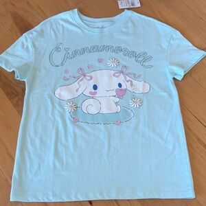 NWT Cinnamoroll Light Blue Juniors T-Shirt